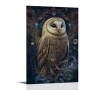 ZLLJXFZZ Poster animal mystique, oracle hibou art mural décoration moderne à suspendre Poster 50 x 75 cm