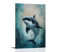 ZLLJXFZZ Poster animal peinture à l'huile Vaquita Golfe Twilight art mural décoration moderne à suspendre Art poster 30 x 45 cm