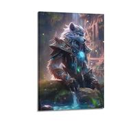 ZLLJXFZZ Poster d'animaux avec images de personnages et image d'une bête mythique - Décoration murale moderne à suspendre - 40 x 60 cm