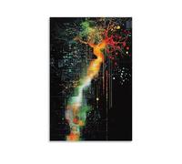 ZLLJXFZZ Poster d'art algorithmique - Décoration murale moderne à suspendre - 60 x 90 cm