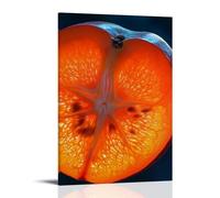 ZLLJXFZZ Poster de fruits lumineux - Tranche de kaki - Décoration murale moderne à suspendre - 30 x 45 cm