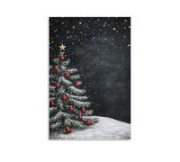 ZLLJXFZZ Poster de Noël à la craie, art mural moderne à suspendre, 60 x 90 cm