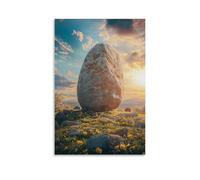 ZLLJXFZZ Poster de Pâques Miracle, pierre roulée art mural décoration moderne à suspendre 30 x 45 cm