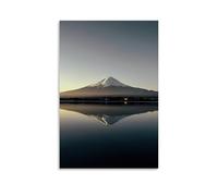 ZLLJXFZZ Poster de paysage Une montagne avec un reflet clair dans l'eau Décoration murale moderne à suspendre 30 x 45 cm