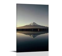 ZLLJXFZZ Poster de paysage Une montagne avec un reflet clair dans l'eau Décoration murale moderne à suspendre 60 x 90 cm