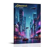 ZLLJXFZZ Poster de paysage urbain Cyberpunk - Décoration murale moderne à suspendre - 20 x 30 cm