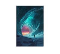 ZLLJXFZZ Poster de science-fiction Echo, grottes de glace martiennes, art mural, décoration moderne, poster d'art à suspendre 40 x 60 cm