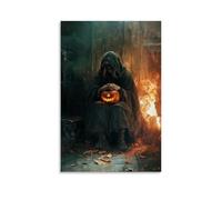 ZLLJXFZZ Poster d'Halloween médiéval, procès de sorcière, décoration murale moderne à suspendre, 30 x 45 cm