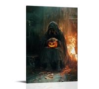ZLLJXFZZ Poster d'Halloween médiéval, procès de sorcière, décoration murale moderne à suspendre, 50 x 75 cm