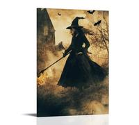 ZLLJXFZZ Poster d'Halloween médiéval, procès de sorcière, décoration murale moderne à suspendre, 50 x 75 cm
