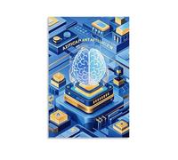 ZLLJXFZZ Poster d'intelligence artificielle - Décoration murale moderne à suspendre - 50 x 75 cm