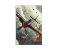 ZLLJXFZZ Poster militaire historique, combat de chiens de la Seconde Guerre mondiale, décoration murale moderne, affiche d'art à suspendre 40 x 60 cm