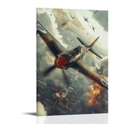 ZLLJXFZZ Poster militaire historique de la Seconde Guerre mondiale - Décoration murale moderne à suspendre - 50 x 75 cm