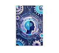 ZLLJXFZZ Poster mural avec intelligence artificielle - Décoration murale moderne à suspendre - 50 x 75 cm