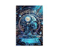 ZLLJXFZZ Poster mural avec intelligence artificielle - Décoration murale moderne à suspendre - 50 x 75 cm