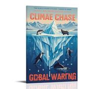 ZLLJXFZZ Poster mural moderne à suspendre sur le changement de climat 20 x 30 cm