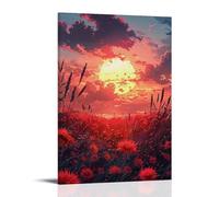ZLLJXFZZ Poster paysage d'un beau lever de soleil au milieu du printemps Décoration murale moderne à suspendre 60 x 90 cm