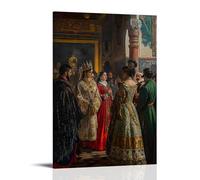 ZLLJXFZZ Une scène de la cour royale avec des vêtements détaillés et une architecture, art mural réalisme historique, décoration moderne, affiche d'art à suspendre, 20 x 30 cm