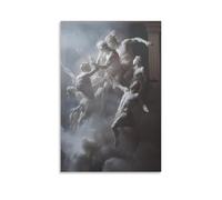 ZLLJXFZZ Une scène mythologique des dieux et des mortels dans une composition dramatique, influence baroque, décoration murale moderne à suspendre, 30 x 45 cm