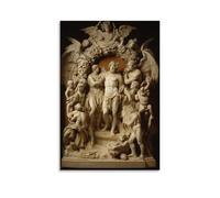 ZLLJXFZZ Une scène mythologique des dieux et des mortels dans une composition dramatique, influence baroque, décoration murale moderne à suspendre, 40 x 60 cm