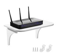 ZLLkeji Etagere Murale sans Percage Etagere Murale Flottante Bois 29Cm Petite Étagère Murale pour Routeur, Modem, Cable Boxe, Console de Jeux Petit