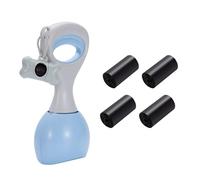 ZLLkeji Pelle à Crotte pour Chien Pelle Ramasse Crottes Portable Pooper Scooper 5 Sac de Déchets en Rouleau et Distributeur de Sac pour Moyens et Grands Chiens Maison ou Extérieur Bleu