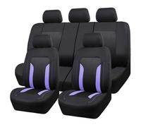 zllkj 9 pièces Set Complet Housses De Siège Voiture pour Volkswagen Touran, 5 Places Ensembles Housses Siège Voiture Tissu Antidérapant,Purple