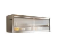 ZLLPIGLS Armoire Murale, Équipé de Portes en Acrylique,Meuble Haut de Cuisine, Doté d'une Conception de Porte Coulissante Adapté aux Restaurants(XS)