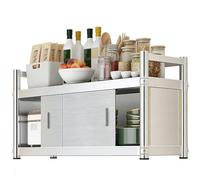 ZLLPIGLS Armoire Murale, Meuble Haut de Cuisine en Acier Inoxydable, Rangement Placard, Grande Capacité, pour Cuisines ou Pièces de Rangement(90x35x50cm)