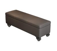 ZLLPIGLS Coffre de Rangement Mobile avec roulettes, Banc de Rangement avec Coussin Doux, et Assise Polyvalente pour Salon, Chambre, Entrée(Dark Gray,120cm/47.2in)