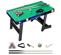ZLLPIGLS Compact Table de Billard Pliable, Billard Table Portable, Forte et Résiliente Idéale pour Salles de Jeux, sous-Sols et Espaces de Divertissement(122x63x69cm/48x24.8x27.1in)