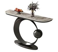 ZLLPIGLS Console Meuble Moderne, Table Console Extensible Contre Le Mur, Cadre Métallique Robuste, Double Peinture Nano pour Couloir ou Salon(Black2,59x11.8x31.4in)