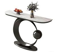 ZLLPIGLS Console Meuble Moderne, Table Console Extensible Contre Le Mur, Cadre Métallique Robuste, Double Peinture Nano pour Couloir ou Salon(Black1,59x11.8x31.4in)