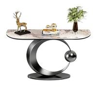 ZLLPIGLS Console Meuble Moderne, Table Console Extensible Contre Le Mur, Cadre Métallique Robuste, Double Peinture Nano pour Couloir ou Salon(Black3,39.3x11.8x31.4in)