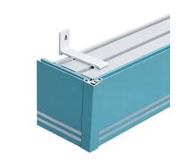 ZLLPIGLS Rideau Rail en Aluminium, Rail Rideaux Plafond Mural avec Rail Unique, Conception à Glissement Fluide pour Maison et Espace de Travail(Blue,2.8m/9.1ft)