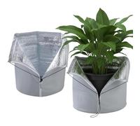 Zllzpzd 2 Pièces Housse Voile Hivernage Plante Exterieur, 50 x 45 cm Voile D'hivernage avec Cordon de Serrage et Zipper,Serre Sac Hivernage pour Plantes Protection Arbre Olivier Palmier Citronnier