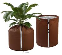 Zllzpzd 2 Pièces Housse Voile Hivernage Plante Exterieur, 70 x 65 cm Voile D'hivernage avec Cordon de Serrage et Zipper,Serre Sac Hivernage pour Plantes Protection Arbre Olivier Palmier Citronnier