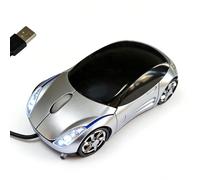 ZLMC Petite souris optique filaire USB en forme de voiture de sport, 1200 dpi avec 2 phares, Plug and Play, pour ordinateur portable ou bureau, bureau, maison, école, cadeau (argent)