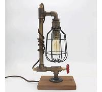 ZLMFK Américain Simple Tuyau d'eau Rétro Style Industriel Lampe De Table Créative Loft Fer Lampe Décorative Bureau Top Chambres Bar Restaurant Éclairage Lampes
