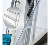 Zlovne Auvent de Porte d'Entrée,Toit Marquise en Polycarbonate Transparent,Entrée Marquise Solaire Moderne Contre Pluie Neige UV,Marquise de Porte d?Entrée pour Garage,Maison (40x120cm/16 x47)