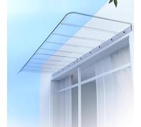 Zlovne Auvent de Porte et Fenêtres Invisible,Auvent de Véranda Transparent,Auvent Marquise d'Entrée,Marquise Solaire Abri Banne Entrée Protection,Extérieur Feuille de Polycarbonate (40x120cm/16 x47)