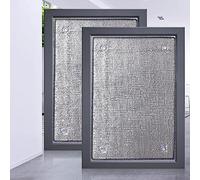 Zlovne Film Réfléchissant,Film Fenetre Anti Regard Film Occultant Fenêtre Film,Film pour Vitres Anti-UV Protection Solaire à 99%,Film Aluminisé Amovible Réutilisable,Epaisseur 6mm (80x110cm/32 x43)