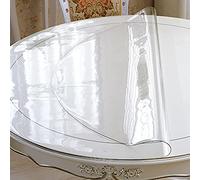 Zlovne Nappe en PVC Transparent,Nappe de Table Rond Facile À Nettoyer, Nappe Transparente de 1,5 mm D'épaisseur,pour la Cuisine,Le Bureau,la Table À Manger,Diamètre de Mesure (Diameter 50cm/20inch)