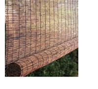 Zlovne Stores À Enroulement Relevables,Rideau de Roseau Naturel,90% de Protection Contre Les UV,Filtrage de la Lumière Rideau en Bambou,pour Windows,Porte (W50xH125cm/20x49in)