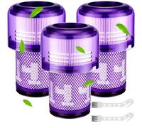 ZLPBAO Filtre pour V11 V15, 3 Packs Filtres de remplacement et 2 Brosse Nettoyage pour Dy-son Aspirateur V11 V15 SV14 SV17 SV22 Detect Animal Absolute Extra Pro Torque Drive Motorhead Aspirateur