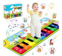 ZLPBAO Tapis Piano Bebe avec 7 Animaux, Tapis de Danse Musical Clavier Jouets Bébés 1-5 Ans, Tapis de Danse pour Enfants, Cadeaux d'anniversaire, de Noël, Jouets Musicaux pour Bébés Garçons Filles