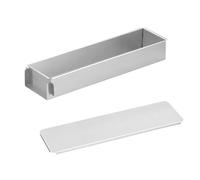 ZLPOFHS Moule à gâteau rectangulaire en alliage d'aluminium, antiadhésif, avec couvercle de pelle, for tartes, Desserts, Mousse, gâteau, pique-nique, cuisine(40cm-stainless lid)