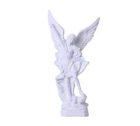 ZLPOFHS Statue d'ange Saint-Michel Blanc en résine, Artisanat, décoration de Maison, Figurine Religieuse, Cadeau de décoration de noël