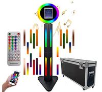 ZLPOWER Cabine photo portable pour iPad de 10,9/11" avec application logicielle, télécommande, synchronisation de la musique, boîte à lumière RVB et anneau lumineux RVB pour fête, mariage, location