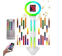 ZLPOWER Coque de support portable pour iPad 10,2", 11", 11", 12,9", 12,9", contrôle par application RVB, anneau lumineux, synchronisation de musique, boîte à lumière en métal amovible pour événements,